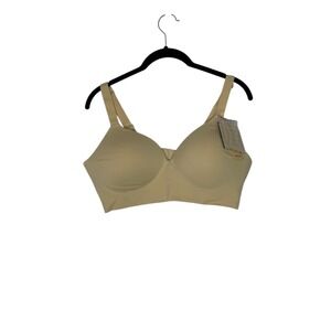 Truekind Supportive Comfort Bra XL Wireless Shaping Adjustable Chai NEW